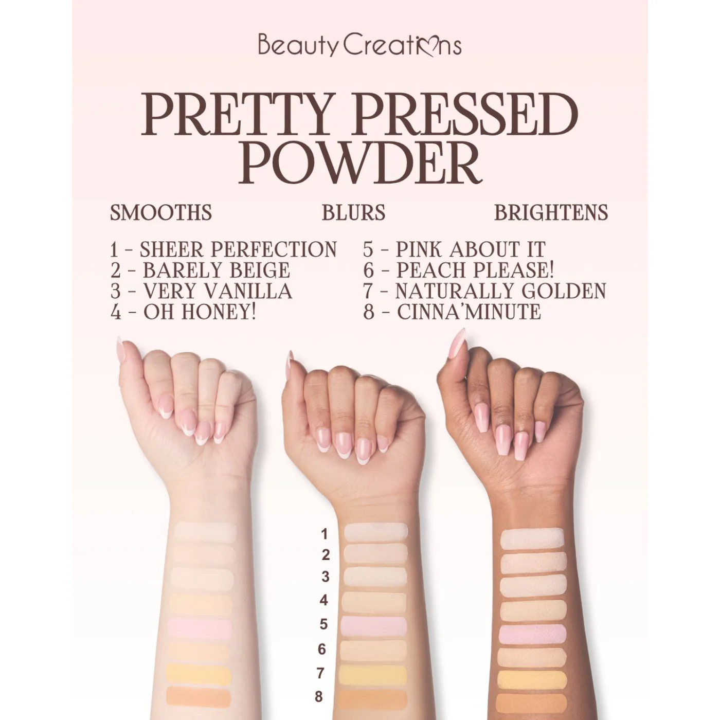 Beauty creations PRETTY PRESSED SETTING POWDER Barely Beige