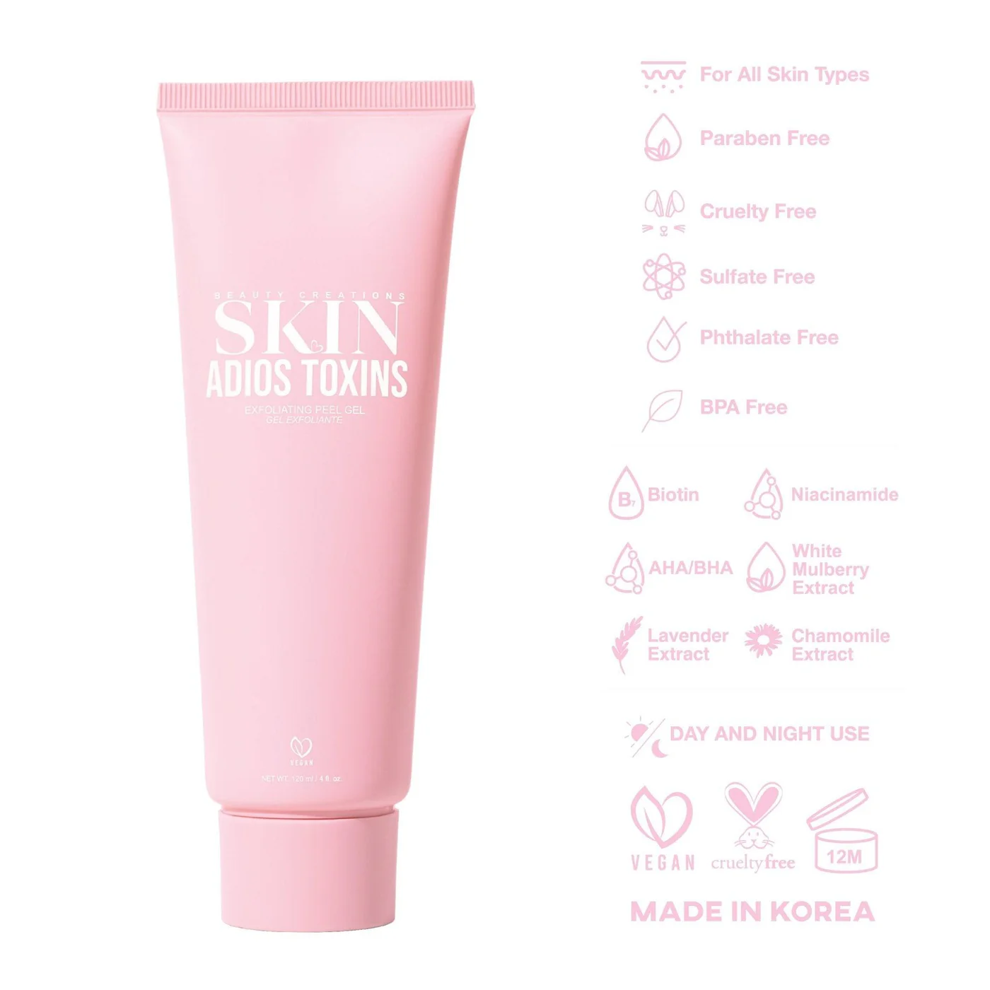 Beauty creations ADIOS TOXINS EXFOLIATING PEEL GEL