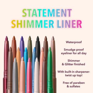 MOIRA- STATEMENT SHIMMER LINER 004Golden olive