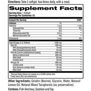 NATROL OMEGA 3-6-9 COMPLEX