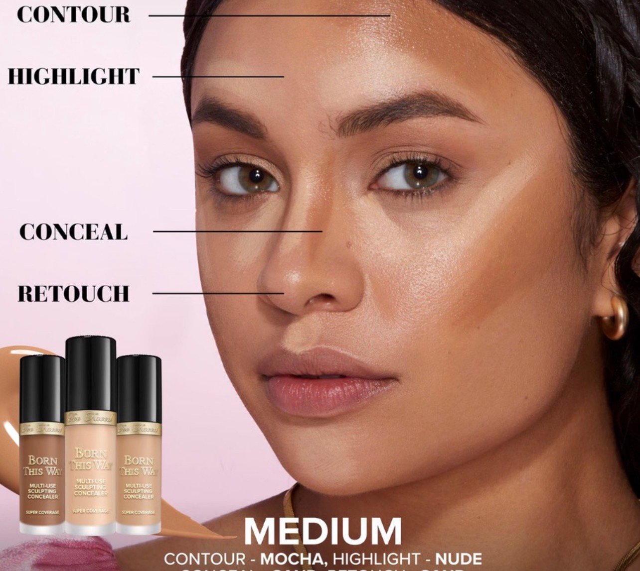 Too faced Born ThisWay Super Coverage Multi-Use Sculpting Concealer light beige - Image 6