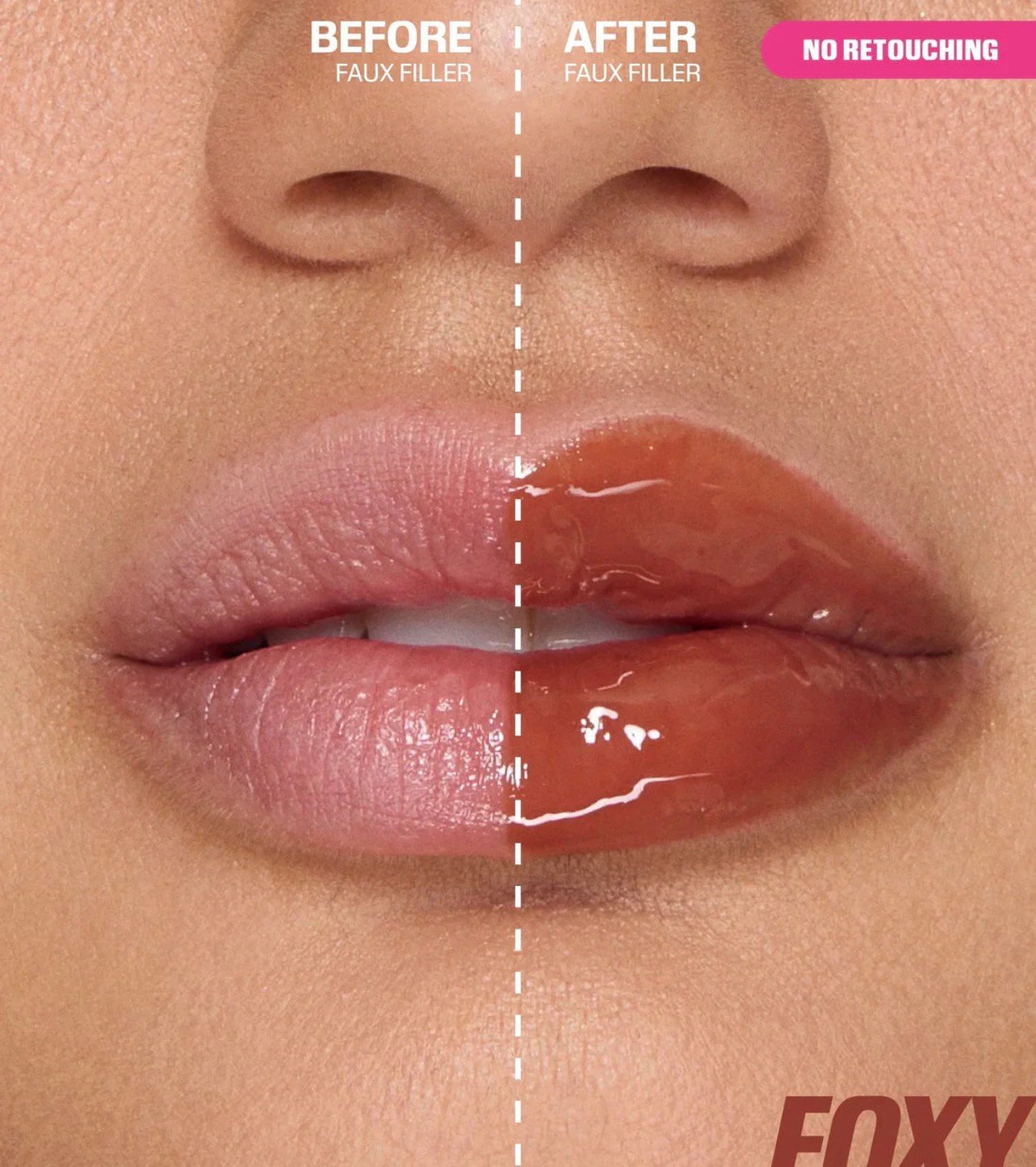 Huda Beauty FAUX FILLER EXTRA SHINE LIP GLOSS foxy - Image 2