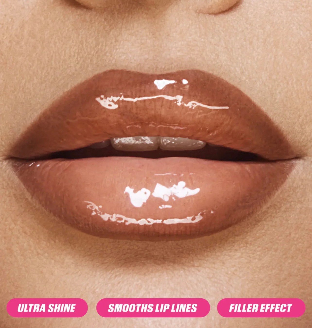 Huda Beauty FAUX FILLER EXTRA SHINE LIP GLOSS foxy - Image 5