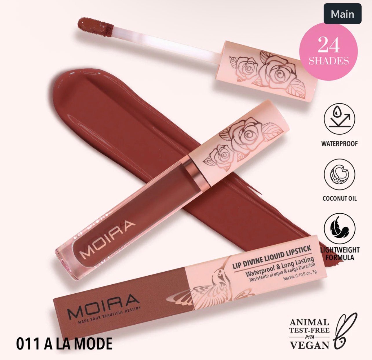 Moira LIP DIVINE LIQUID LIPSTICK (011, A LA MODE)