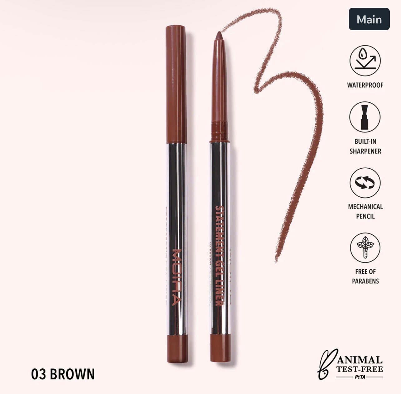 Moira STATEMENT GEL LINER (003, BROWN)