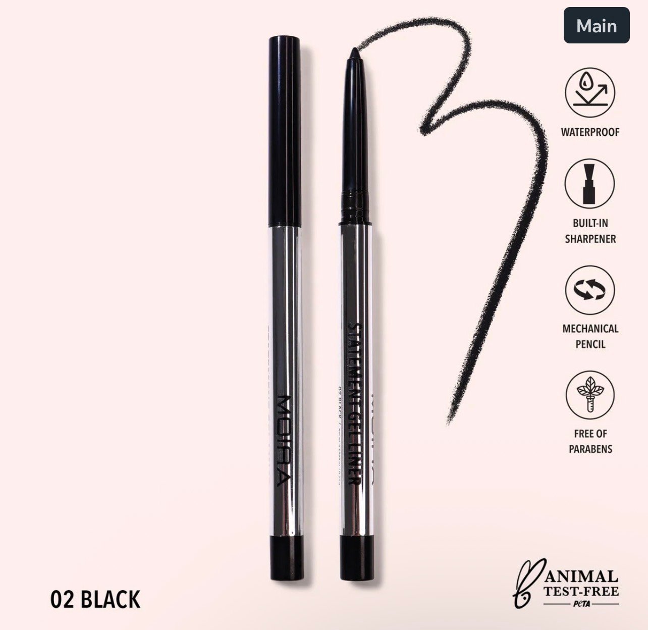 Moira STATEMENT GEL LINER (002, BLACK)